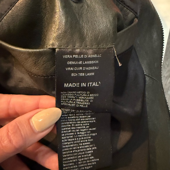 ARI Men's Olive Leather Jacket from Italy - Picture 7 of 8